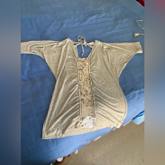 Gray and sequence s fashion top casual - Picture 5 of 6